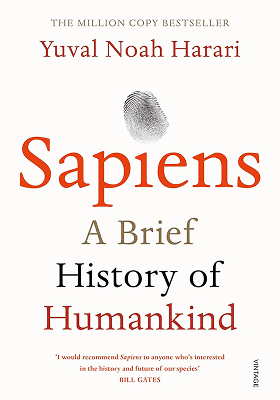 Front cover of Sapiens by Yuval Noah Harari